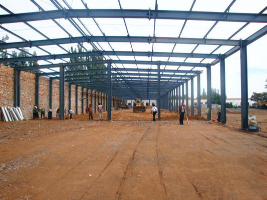 Struktur Rangka Logam Gudang / Gudang Bangunan Prefabrikasi Dalam Baja