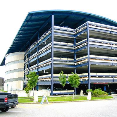Multi-Lantai Besar Span Prefab Baja Parkir Struktur Q235B Q355B
