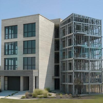 Hotel Baja Gempa Prefab Baja yang Terhubung Baut Bertingkat