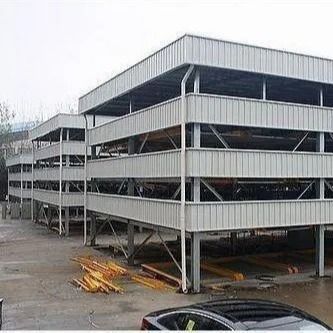 Multi-Lantai Besar Span Prefab Baja Parkir Struktur Q235B Q355B