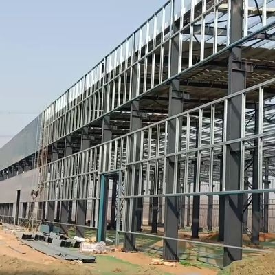 Multi-Lantai Besar Span Prefab Baja Parkir Struktur Q235B Q355B