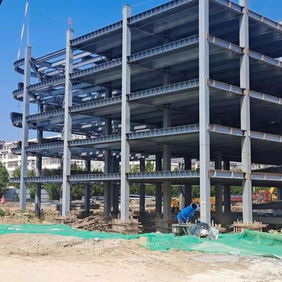 Multi-Lantai Besar Span Prefab Baja Parkir Struktur Q235B Q355B