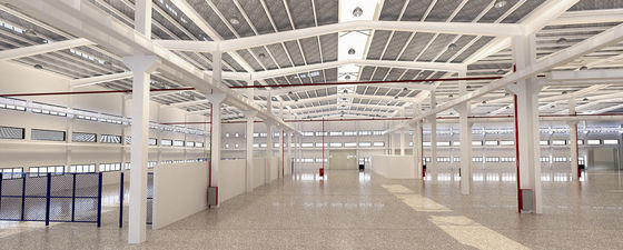 Prefabrikasi Industri Lukisan / Struktur Baja Preengineered Bangunan Baja Ringan Lokakarya Isolasi Termal