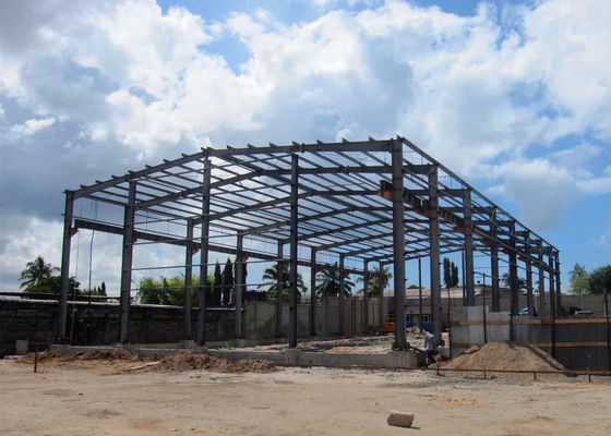 Kerangka Ruang Baja Ringan Gudang Struktur Logam Lokakarya Tata Layout Prefab