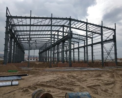 Portal Frame Baja Balok Kolom Struktur Baja Gudang Kustomisasi Tingkat Tinggi