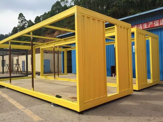 Rumah Kontainer Prefab Galvanis dengan Panel Wol Kaca