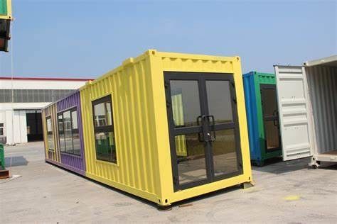 Rumah Kontainer Prefab Galvanis dengan Panel Wol Kaca