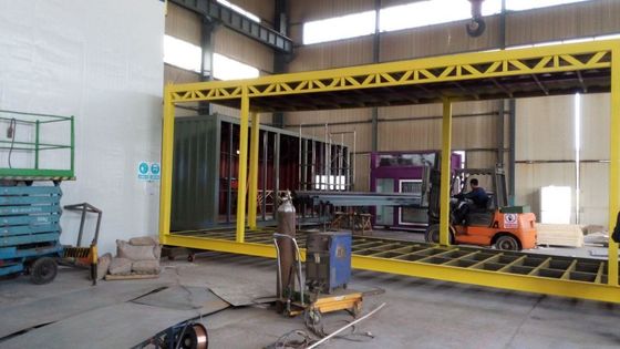 Rumah Kontainer Prefab Galvanis dengan Panel Wol Kaca