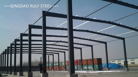 Bagian H Bagian Frame Bagian Prefabrikasi Bengkel Baja Ketahanan Angin Tinggi Gratis kustomisasi
