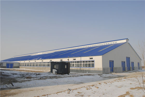 Prefab Steel Structure Warehouse Workshop dengan Spans Besar