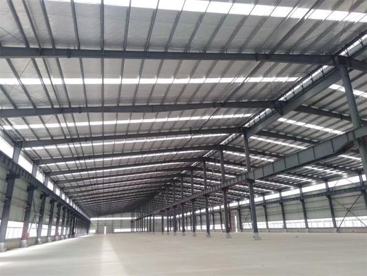 H Bagian Baja Prefab Gedung gudang Hot Rolling Galvanized Ekonomi Industri Ringan Berat Besar Span