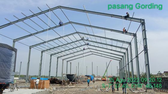 Hot Sale Prefabrikasi Baja Bengkel Bangunan Logam Galvanis Portal Frame Konstruksi Penyimpanan