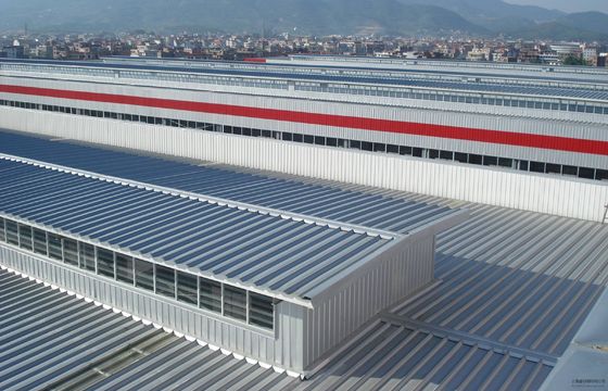 Struktur Baja Ereksi Cepat Panel Dinding Baja Warna Prefab Galvanized Workshop