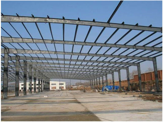 H Bagian Baja Prefab Gedung gudang Hot Rolling Galvanized Ekonomi Industri Ringan Berat Besar Span