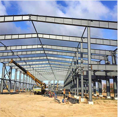 Struktur Baja Ereksi Cepat Panel Dinding Baja Warna Prefab Galvanized Workshop