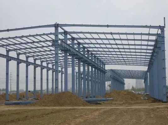Bangunan Berwarna Bangunan Pre-engineered Dirancang Lokakarya Perakitan Cepat