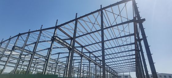 Bangunan prefab H Bagian Steel Metal Workshop Untuk Penyimpanan