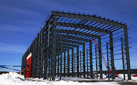Struktur Baja Ereksi Cepat Panel Dinding Baja Warna Prefab Galvanized Workshop