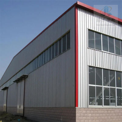 Bangunan Gudang Baja Prefab Ukuran Khusus H-Section Frame Garansi 30 Tahun