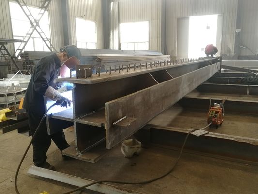 Tinggi Kekuatan Prefabrikasi Struktur baja Fabrikasi H Balok Dicat / Galvanized