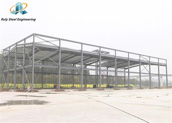 Q355b Struktur Baja Gudang Multi Span / Bangunan Prefabrikasi / Pabrik Ban