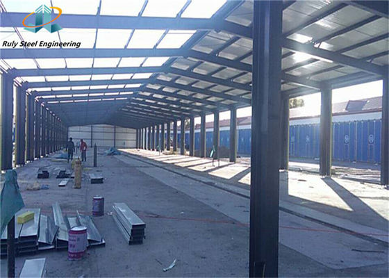Konstruksi Pre-engineered Prefabricated Customized Steel Structure Bangunan dengan Parapet Wall Workshop
