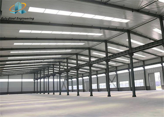 Konstruksi Pre-engineered Prefabricated Customized Steel Structure Bangunan dengan Parapet Wall Workshop