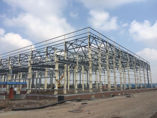 Konstruksi Logam Galvanis Prefabrikasi Bagian H Q235 Bangunan Struktur Baja/Shed/Lagen/Workshop