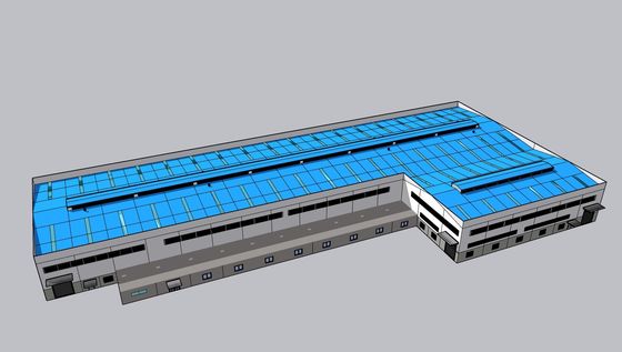 Bangunan Struktur Baja Prefabrikasi Disesuaikan Digulung Panas dengan Gudang Sertifikasi CE/ISO/SGS