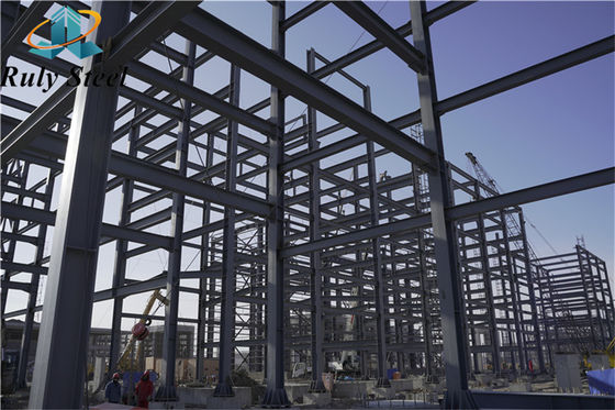 Struktur Baja Panjang Perlengkapan Industri Konstruksi Metal Bangunan Prefabrikasi Gudang