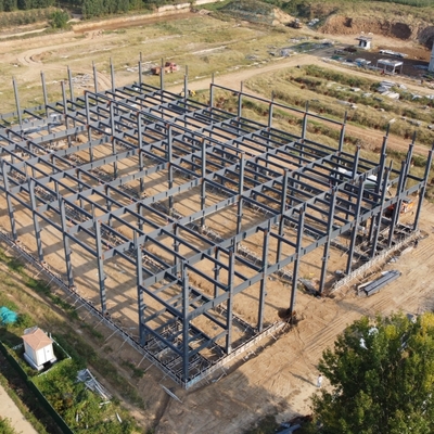 Gudang Struktur Baja Prefab dengan Balok H dan C / Z Purlins