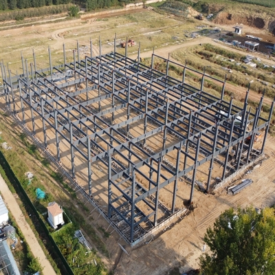 Prefab Struktur Baja Gudang Q235B Q355B ASTM A36 Besar Span