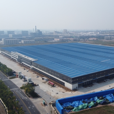 Gudang Struktur Baja Prefabrikasi dengan Rangka Penampang-H Q235B Q355B