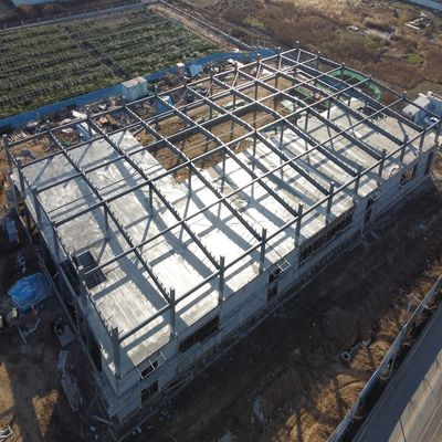 Gudang Kendaraan Baja Prefabrikasi dengan Mezzanine