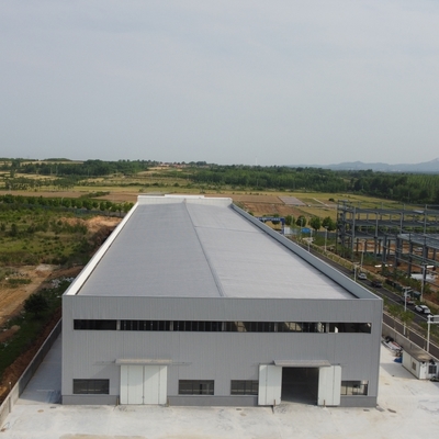 Prefab Struktur Baja Gudang Lokakarya Disesuaikan Besar Span