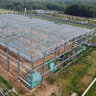 Gudang Struktur Baja Prefab dengan Balok Bagian H 50 Tahun Umur