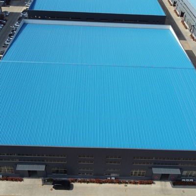 Prefab Struktur Baja Gudang Lokakarya Disesuaikan Besar Span