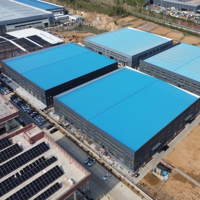Prefab Struktur Baja Gudang Lokakarya Disesuaikan Besar Span