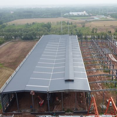 Low Cost Metal Frame Prefabrikasi Struktur Baja Gudang