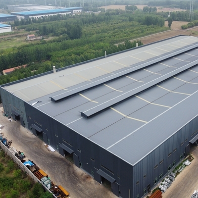 Gudang Struktur Baja Prefabrikasi Workshop Bentang Lebar Bertingkat