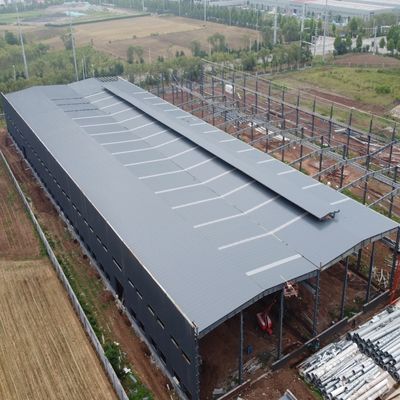 Low Cost Metal Frame Prefabrikasi Struktur Baja Gudang