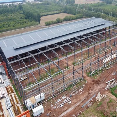Low Cost Metal Frame Prefabrikasi Struktur Baja Gudang