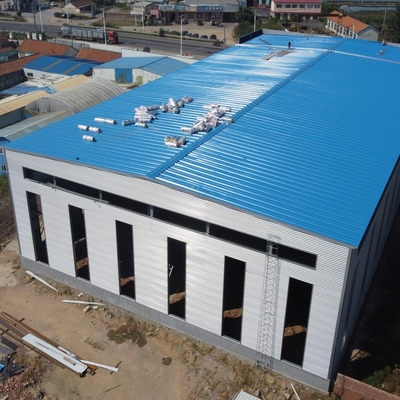 Prefab Steel Structure Warehouse H-Section 4000m2 Bersertifikat CE