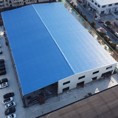 Prefab Steel Structure Warehouse H-Section 4000m2 Bersertifikat CE