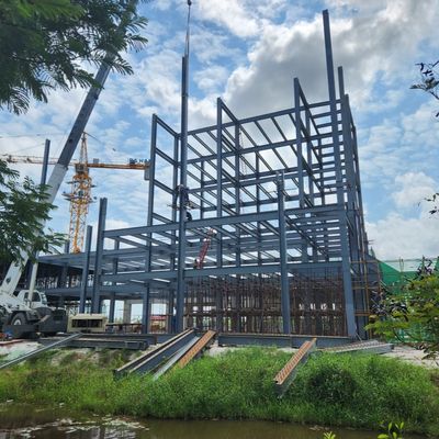 Pasokan Bangunan Hotel Struktur Baja Pracetak Desain Modern Bangunan Baja Multi Lantai