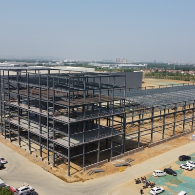Struktur Baja Prefab Bangunan Kantor Multi-Lantai H-Section Frame