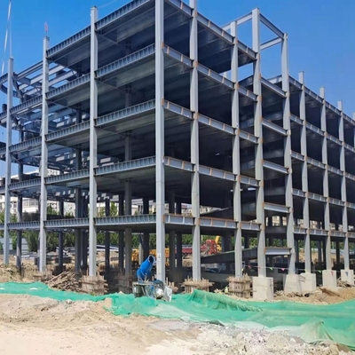 Struktur Baja Prefab Bangunan Kantor Multi-Lantai H-Section Frame