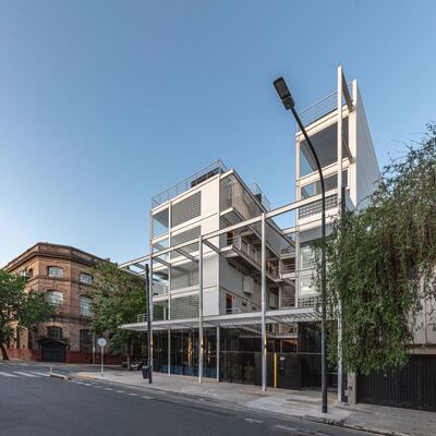 Gedung Apartemen Struktur Baja Modern Perumahan Prefabrikasi Tahan Lama untuk Kehidupan Perkotaan