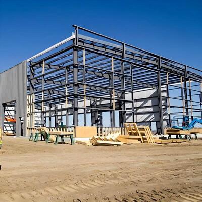 Q355 Baja Warna Clear Span Desain Industri Disesuaikan Struktur Baja Prefabrikasi Gudang