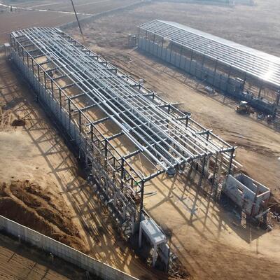 Rumah Baja Prefabrikasi Coop Ayam Bangunan Baja Ladang Struktur Baja Rumah Ayam